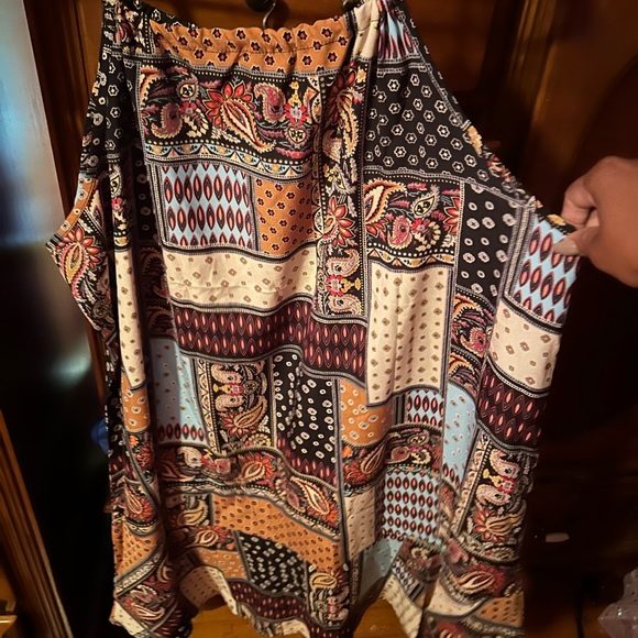 Plus Paisley And Patchwork Print Halter Dress - Picture 3 of 3